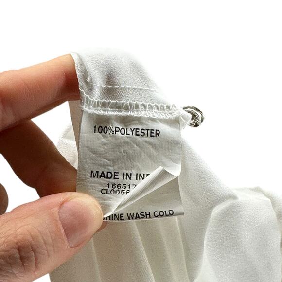 ESHAKTI Lavender Print Georgette Midi Dress Women's Size Small US 6 Cream Purple - Picture 5 of 8